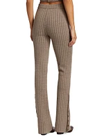 Houndstooth Wool & Cashmere Pants