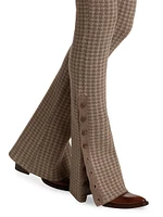 Houndstooth Wool & Cashmere Pants