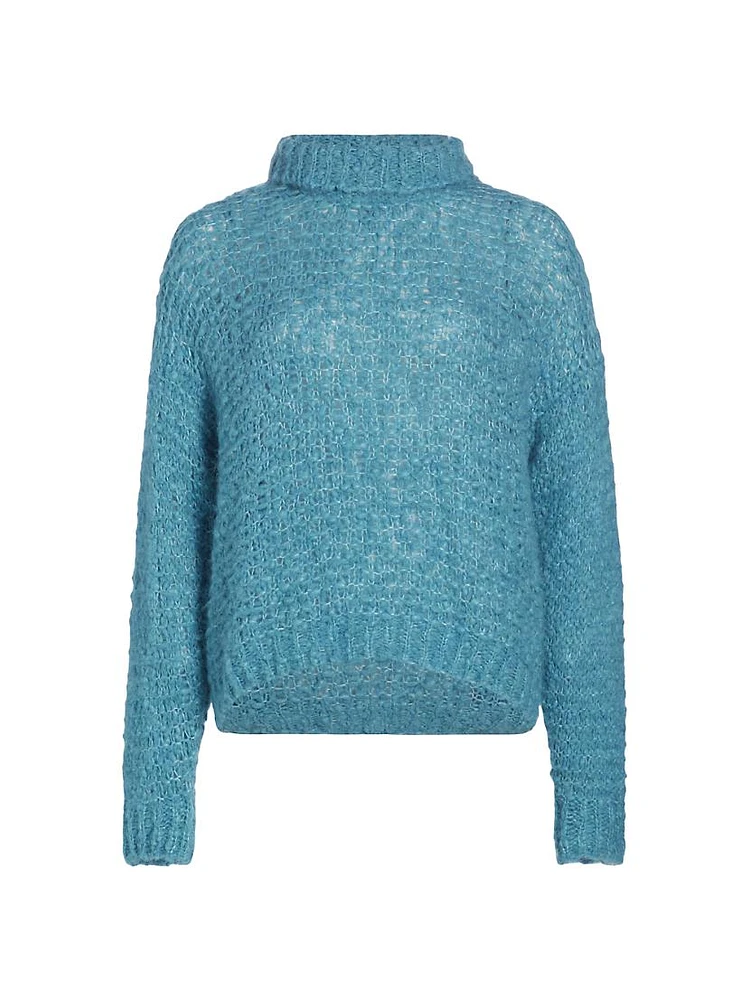 Bouclé Alpaca-Blend Turtleneck Sweater