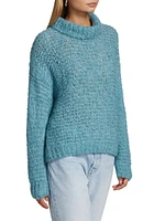 Bouclé Alpaca-Blend Turtleneck Sweater