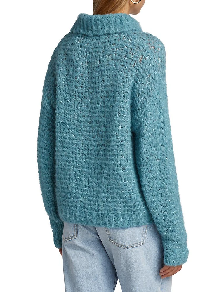 Bouclé Alpaca-Blend Turtleneck Sweater