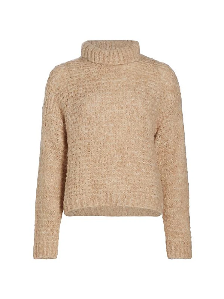 Bouclé Alpaca-Blend Turtleneck Sweater