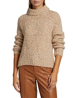 Bouclé Alpaca-Blend Turtleneck Sweater