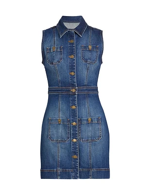 Juliet Denim Sleeveless Minidress