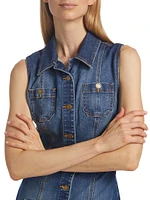 Juliet Denim Sleeveless Minidress