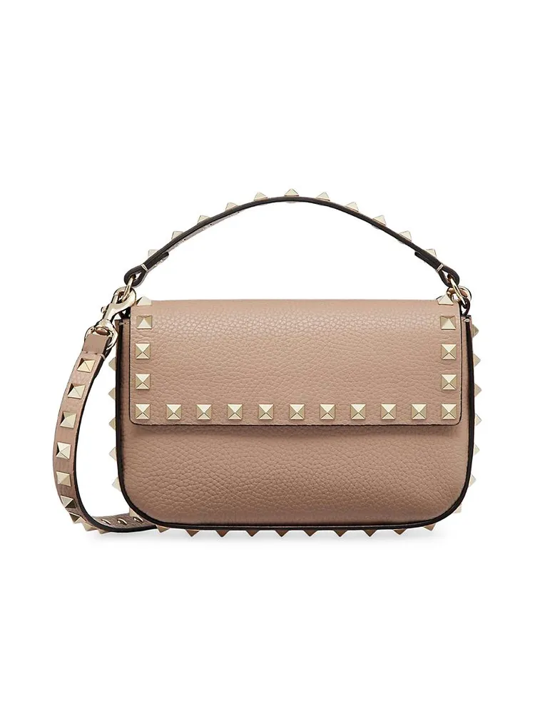 Rockstud Grainy Calfskin Pouch