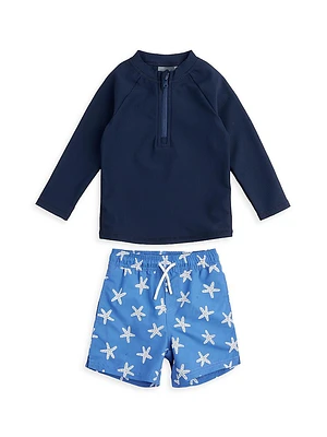 Little Boy's Starfish Rashguard Set