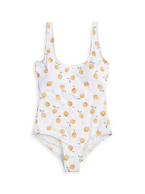 Girl's Lemon One-Piece Swimsuit