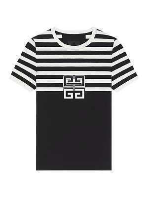 4G Slim Fit T-Shirt Cotton With Stripes