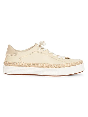 Telma Leather Low-Top Espadrille Sneakers