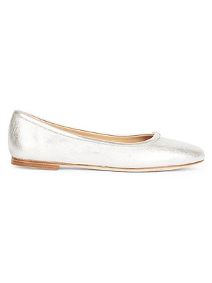 Marcie Metallic Leather Ballet Flats