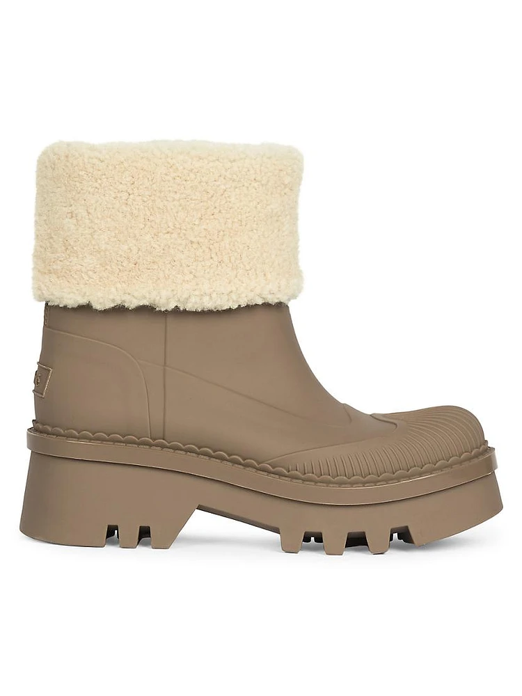 Raina Shearling-Trimmed Ankle Boots