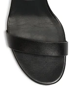 Rebecca 70MM Leather Wedge Sandals