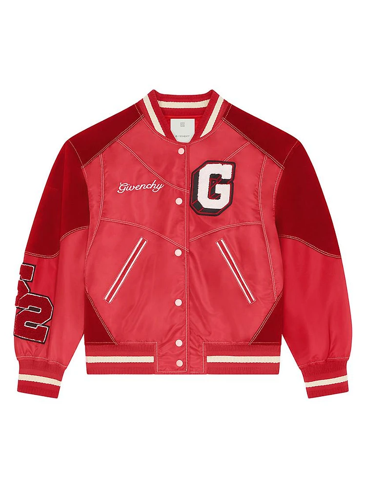 College Bi-Material Varsity Jacket