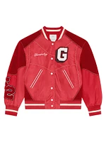 College Bi-Material Varsity Jacket