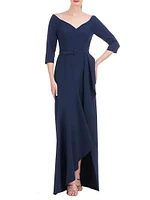 Isolde Ruffled Column Gown