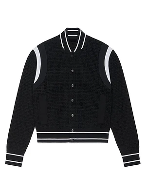 Varsity Jacket 4G Knit With Velvet Effect