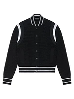 Varsity Jacket 4G Knit With Velvet Effect