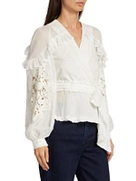 Cotton Voile Wrap Blouse