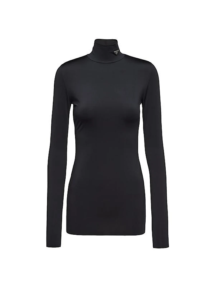 Jersey Turtleneck Top