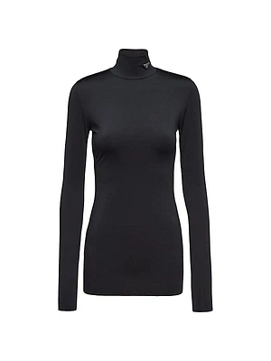 Jersey Turtleneck Top