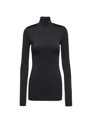 Jersey Turtleneck Top