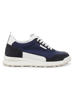 Alumni Colorblocked Suede & Textile Sneakers