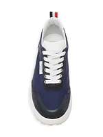 Alumni Colorblocked Suede & Textile Sneakers