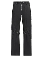 Potinal Cotton Straight-Leg Pants