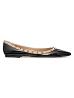 Patent Rockstud Ballet Flats