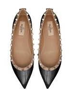 Patent Rockstud Ballet Flats