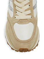 Valentina Leather & Suede Low-Top Sneakers