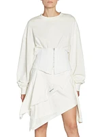 Eyo Deconstructed Sweatshirt Minidress