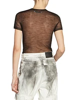 Kemon Wool-Blend Sheer Top