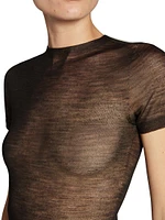 Kemon Wool-Blend Sheer Top