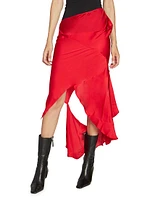 Ido Silk Deconstructed Midi-Skirt