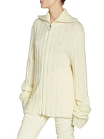 Kanela Rib-Knit Zip Sweater