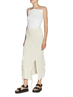 Esabella Rib-Knit Ruffled Maxi Skirt