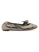 Clarita Metallic Leather Ballerina Flats