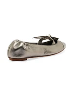 Clarita Metallic Leather Ballerina Flats