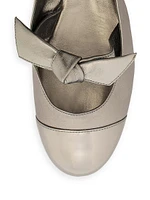 Clarita Metallic Leather Ballerina Flats