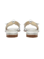 Clarita Metallic Leather Sandals