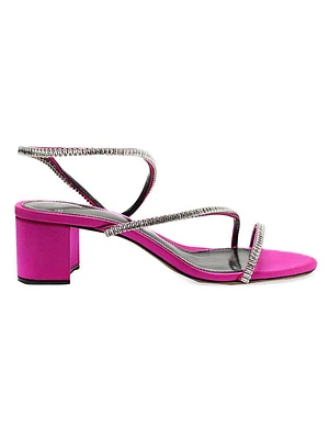 Polly Zircone 45MM Satin Sandals