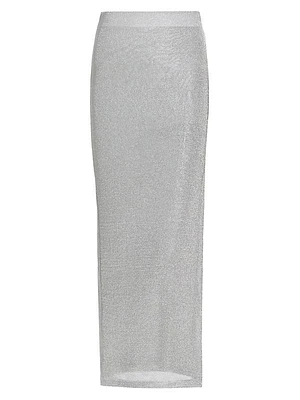 Venus Metallic Knit Maxi Skirt