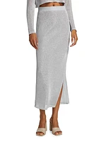 Venus Metallic Knit Maxi Skirt