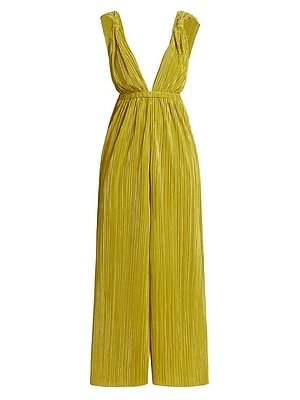 Indira Pleated Wide-Leg Jumpsuit