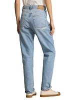 Straight-Leg Patchwork Jeans