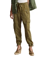 Tapered Linen-Blend Cargo Pants