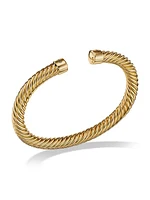 Cable Cuff Bracelet In 18K Yellow Gold