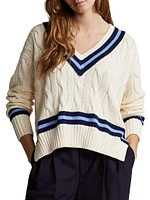 Cable-Knit Cotton Sweater